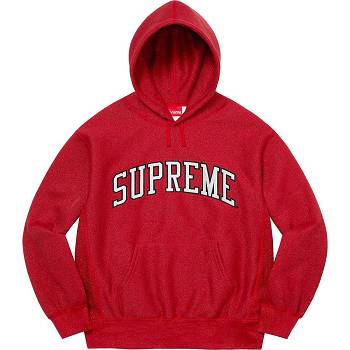 Red Supreme Glitter Arc Hooded Sweatshirts | Supreme 333OR